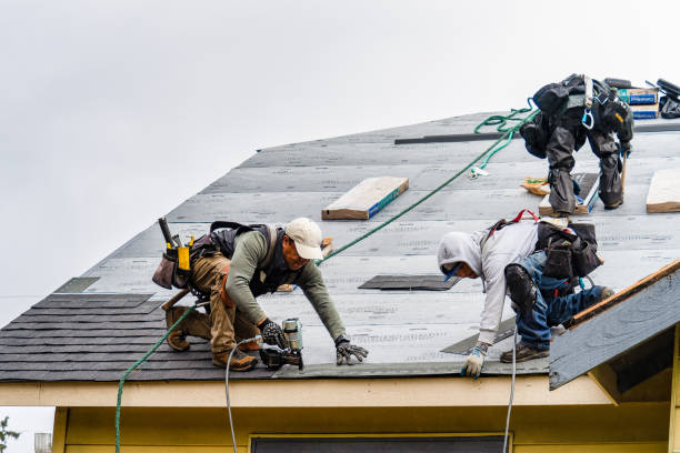 Professional Gutter Installation technician working in New Bedford, MA